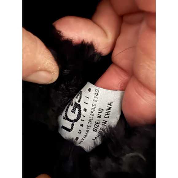 Ultimate Tall Braid 5340 UGG Boots Black Size 10 Good Warm Winter Snow Leather - Picture 9 of 9